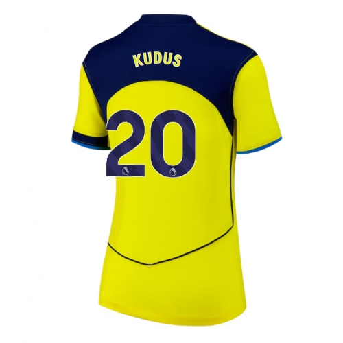 Billige Fotballdrakt Tottenham Hotspur Mohammed Kudus #20 Replika Tredjedrakt Dame 2025-26 Kortermet Billige Fotballdrakt Tottenham Hotspur Mohammed Kudus #20 Replika Tredjedrakt Dame 2025-26 Kortermet
